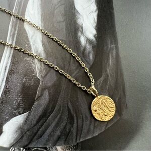 KABBALAH 14K Gold Filled ALD Charm Pendant + Gold Chain Necklace